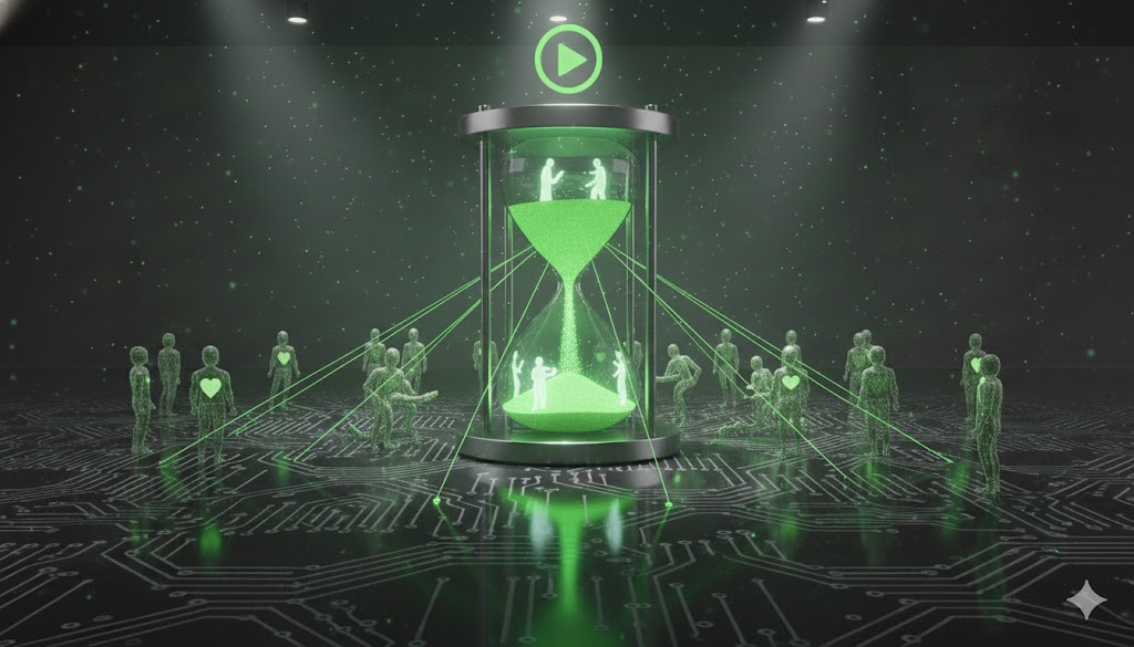 imagen representa el concepto del el tiempo como vida, productividad - Ana Apesteguia