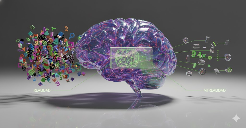 imagen representa el cerebro que crea realidad, coaching - Ana Apesteguia