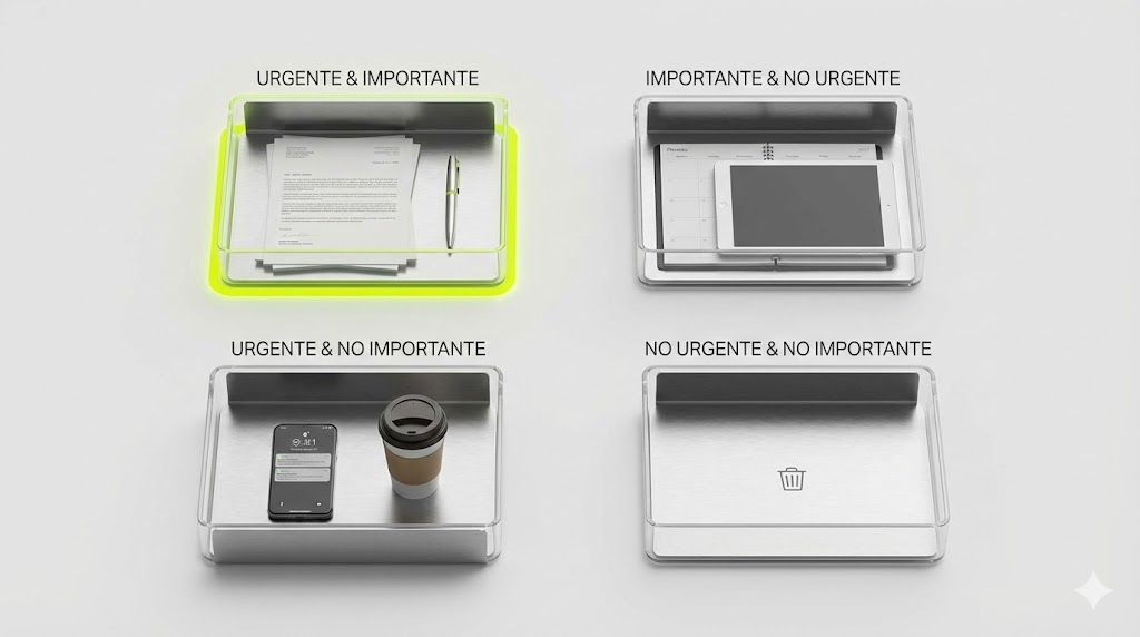 Imagen minimalista matriz de Eisenhower - Ana Apesteguia